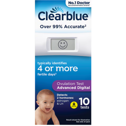 Clearblue Advanced Digital Ovulation Test Kit 10 Tests 