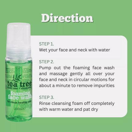 Tea Tree Foaming Face Wash 200ML x 6