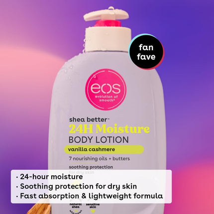EOS Vanilla Cashmere Body Lotion Shea Better 24hr Moisture - 16 oz/473 ml