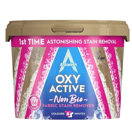 Astonish Oxy Active Non Bio Fabric Stain Remover For Colours and Whites - 3kg
