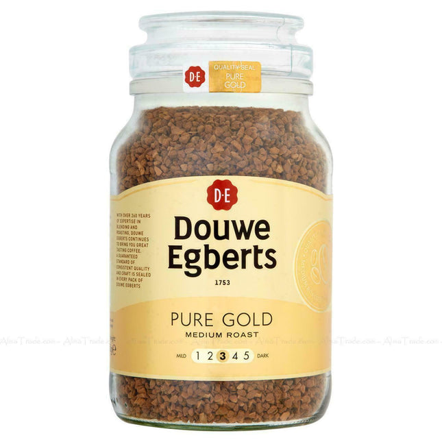 Douwe Egberts Pure Gold Medium Roast Ground Instant Coffee Granules Jar 400g