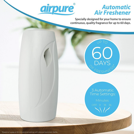 Airpure Automatic Air Freshener Spray Machine 60 Day Freshness Home / Office