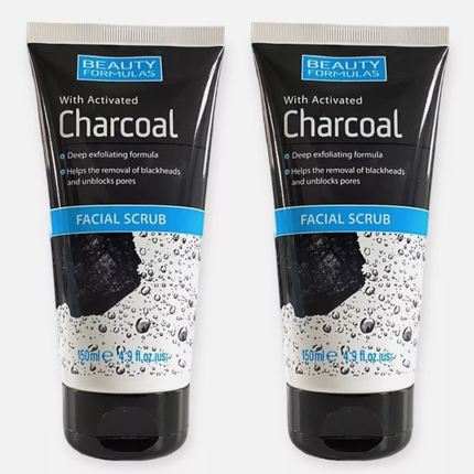  Beauty Formulas Charcoal Facial Scrub 150ml x 2