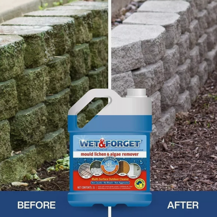 Wet & Forget Mould, Lichen & Algae Remover, Outdoor Cleaning Solution,- 5 Litre