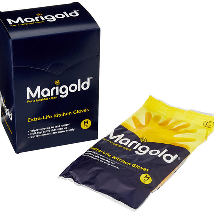 Marigold Extra-Life Kitchen Gloves Medium Pack of 6